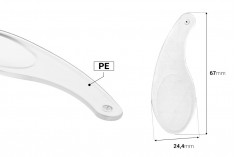 Пластмасова прозрачна шпатула 67 mm - 12 бр. 