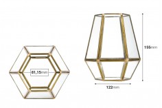 Декоративен свещник стъклен 