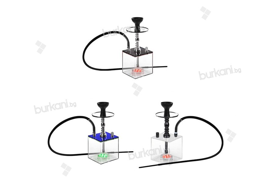 Наргилета с квадратна основа и LED осветление