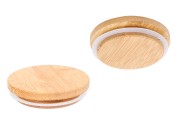 Wooden cap with rubber for jars with inner diameter of neck 61,5 mm