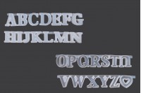 Силиконов калъп букви от английската азбука за течно стъкло