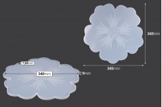 Комплект силиконов калъп  във формата на цвете (комплект от 6 части - подложка и поднос)