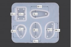 КОМПЛЕКТ силиконови форми в различни форми за изработка на ключодържатели и бижута - 3 броя
