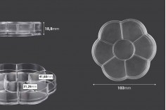 Пластмасова кутийка за козметични продукти (7 позиции) 